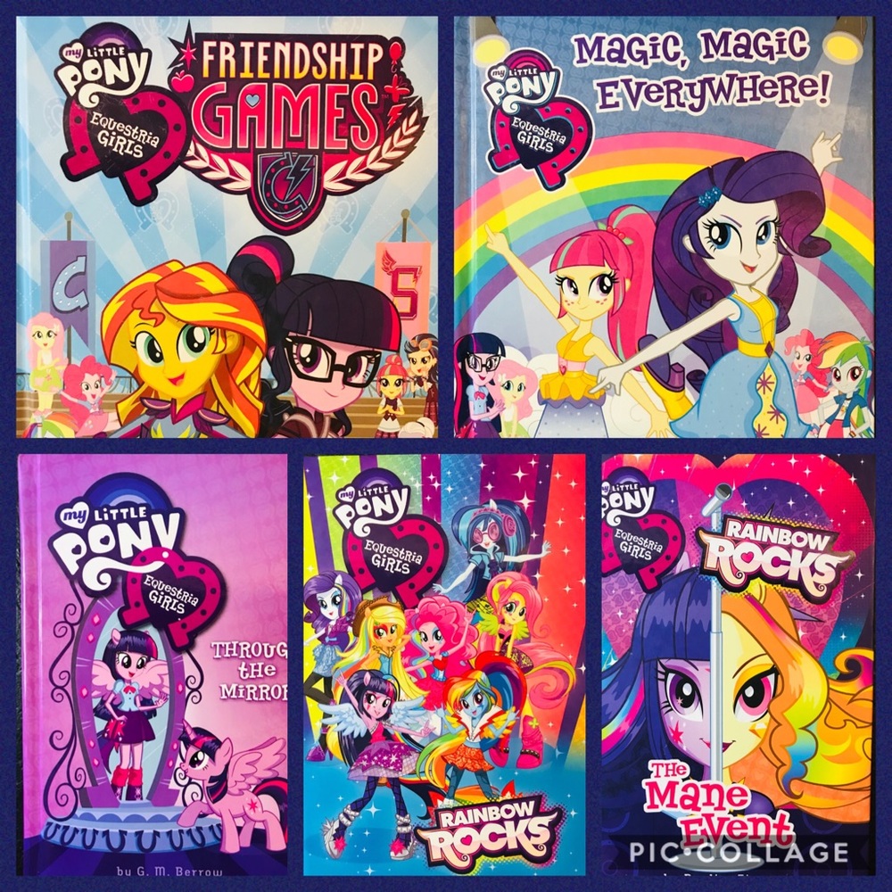 My Little Pony Equestria Girls Book Set - Colorful Rainbow Covers